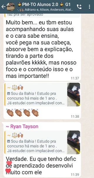 Depoimento de aluno 5